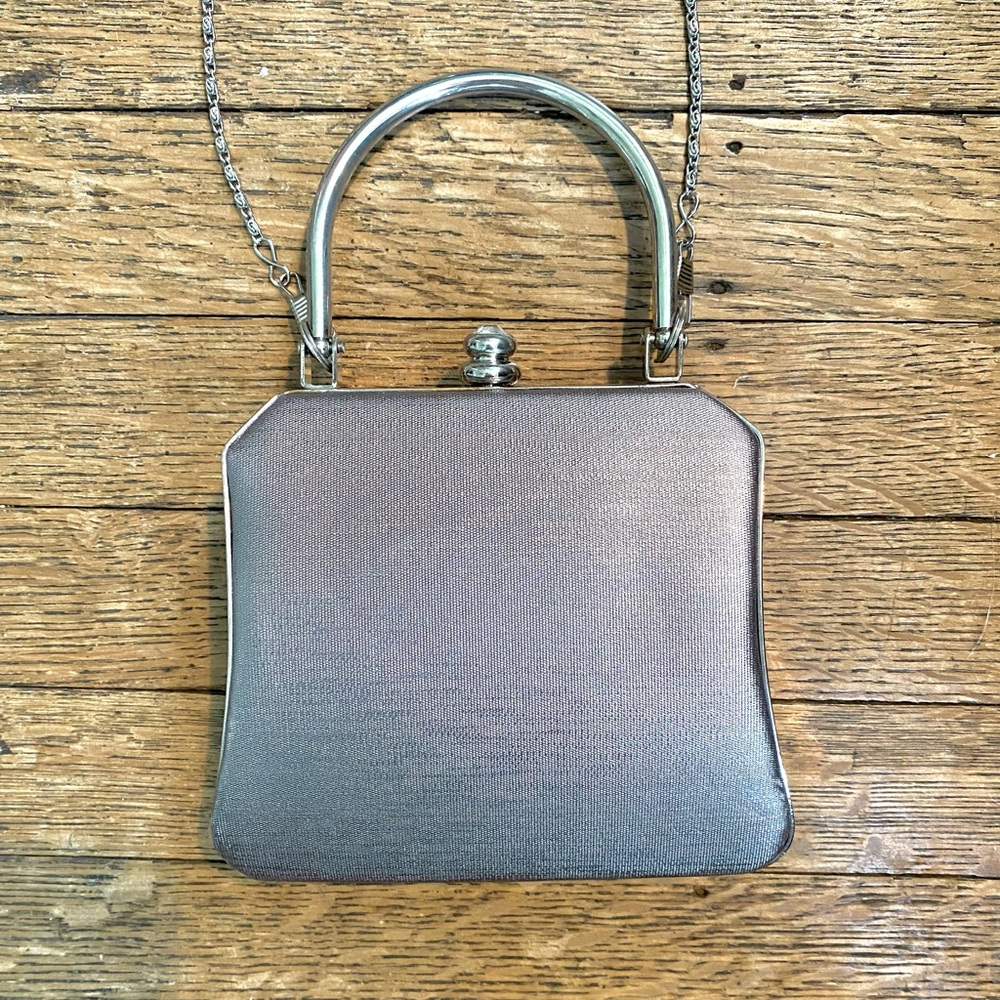 Vintage 1960s silver evening bag